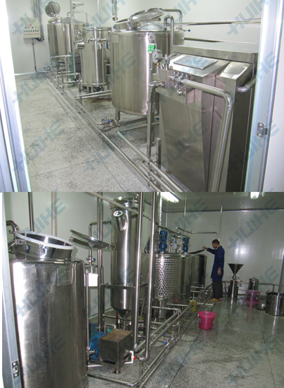 樟樹市某豆奶有限公司訂購(gòu)豆奶生產(chǎn)線實(shí)物圖